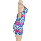 Sexy Print Sling Mini Dress GAXB-A186DS