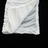 Lace-Up Water Wave Striped Pants Set GAXB-A323ST