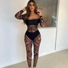 Sexy Seductive See-through Mesh Jumpsuit  GAXB-A072JP