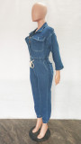Fashion 3/4 Sleeve Denim Jumpsuit GKNF-TSJ--7502