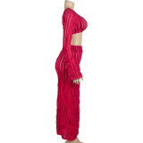 Single Long Sleeve Sexy Two Piece Skirts Set GAXB-A164ST