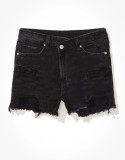 Ripped Raw Edge Denim Short  GKNF-TS-A395