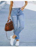 Holes High-waisted Jeans GKNF-TSQ-1093