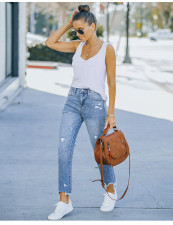 Holes High-waisted Jeans GKNF-TSQ-1093