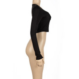Long Sleeve Solid Color Pullover GAXB-A207TP