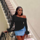 Solid Patchwork Long Sleeve T Shirt GAXB-A229TP
