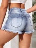 High Waist Holes Denim Shorts GKNF-TSXF-2362