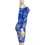 Mesh See Through Splicing Erotic Mini Dress GAXB-A188DS