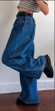 Washed Fashion High Waist Loose Drag Jean GKNF-TSLF-1999