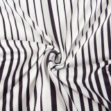 Stripe Print Long Sleeve Maxi Dress GAXB-A228DS