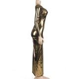 Long Sleeve Backless Maxi Dress GAXB-A195DS