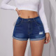 Casual Holes Rolled Denim Shorts GKNF-TSYJ-838
