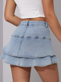 Washed Fashion Half Body Puffy Skirt GKNF-TSYJ-836