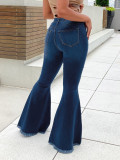 Fashion Washed Slim Flare Jeans GKNF-TSZ-8975