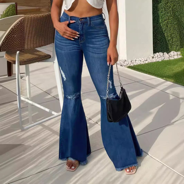 Fashion Washed Slim Flare Jeans GKNF-TSZ-8975