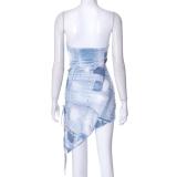 Sexy Tube Tops Tie Up Irregular Dress GYSL-M23DS101