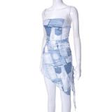 Sexy Tube Tops Tie Up Irregular Dress GYSL-M23DS101