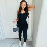 Solid Color Yoga Sport Sling Jumpsuit GYSL-19927