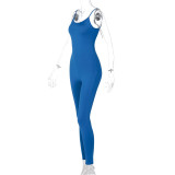 Solid Color Yoga Sport Sling Jumpsuit GYSL-19927