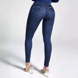 Casual Solid Color Tight Pencil Jeans GKNF-TS-T244309（Z8161）