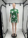 Casual Sport Short Sleeve Print Short Suit GYSL-1228
