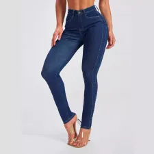 Casual Solid Color Tight Pencil Jeans GKNF-TS-T244309（Z8161）