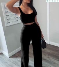 Solid Tank Top + Pants Sport Casual 2 Piece Set GYSL-8863