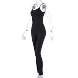 Solid Color Yoga Sport Sling Jumpsuit GYSL-19927