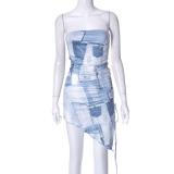 Sexy Tube Tops Tie Up Irregular Dress GYSL-M23DS101