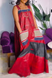 Printed Color Clash Wide Leg Sling Jumpsuit NY-10819