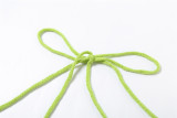 Low Rise Tied Skinny Solid Color Knit Pants XEF-49097