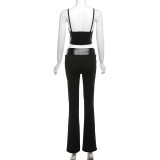 Sexy Strappy Camisole Vest Micro Pants Set XEF-47555