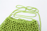 Low Rise Tied Skinny Solid Color Knit Pants XEF-49097