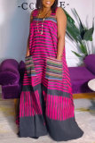 Printed Color Clash Wide Leg Sling Jumpsuit NY-10819