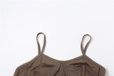 Sexy Sling Vest And Tight Shorts 2 Piece Set XEF-49155