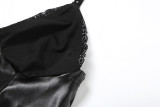 Sexy Strappy Camisole Vest Micro Pants Set XEF-47555