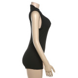Solid Color Sleeveless Casual Romper XEF-49028