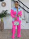 Striped Color Block Long Sleeve Shirt Pants Set SSNF-211458