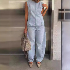 Fashion Sleeveless Vest Two Piece Pants YMEF-52001