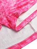 Tie-Dye Print Camisole Patchwork Mini Dress (with Safety Pants) SFY-HY104