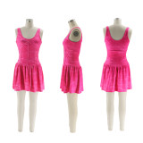 Tie-Dye Print Camisole Patchwork Mini Dress (with Safety Pants) SFY-HY104