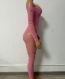 Sexy Hollow Out Heart Skinny Jumpsuit GYDE-030
