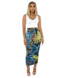 Fashion Print Tight Half Body Skirt MZ-2867