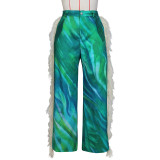 Print Tassel Casual Staight Pants ZSD-0682