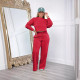 Solid Long Sleeve Pullover And Pants Two Piece Set ME-8525