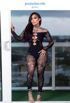 Sexy Hollow Out Heart Skinny Jumpsuit GYDE-030