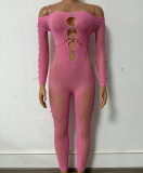 Sexy Hollow Out Heart Skinny Jumpsuit GYDE-030