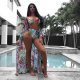 Floral Print Bikini Swimsuit Three Piece Set LSL-6066