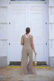 Solid Color Loose Wide Leg Back Pant Jumpsuit SFY-2779