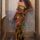 Print Sling Slim Maxi Dress DYSC-DY23A919YYB092113
